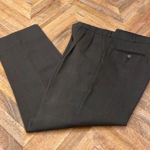 Thomson brown wool men’s dress pants